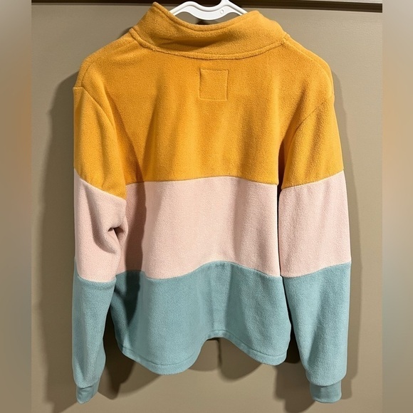 Ivory Ella Fleece 1/4 zip colorblock sweatshirt Size Small Y2K Casual Cozy Warm - Picture 4 of 8